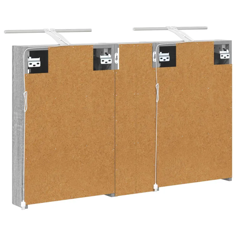 Vonios spintos komplektas su lentyna 3 pcs 100 x 10,5 x 60,5 cm