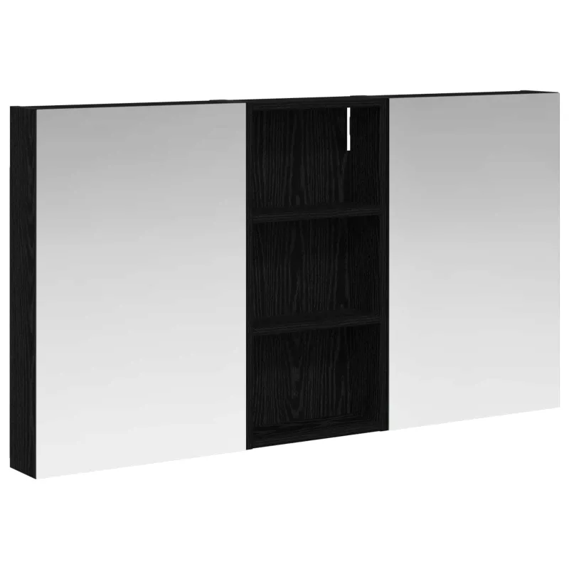 Vonios spintos komplektas su lentyna 3 pcs 110 x 10,5 x 60,5 cm