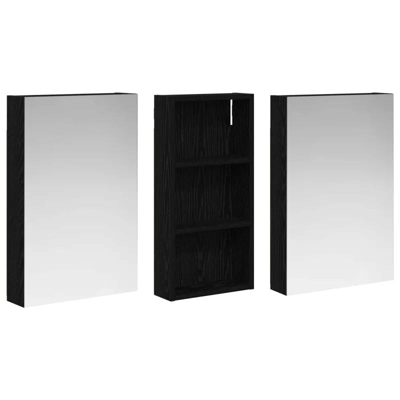 Vonios spintos komplektas su lentyna 3 pcs 110 x 10,5 x 60,5 cm