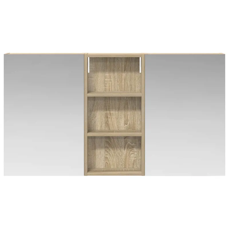 Vonios spintos komplektas su lentyna 3 pcs 110 x 10,5 x 60,5 cm