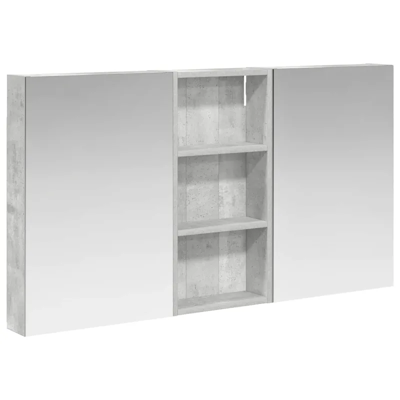Vonios spintos komplektas su lentyna 3 pcs 110 x 10,5 x 60,5 cm