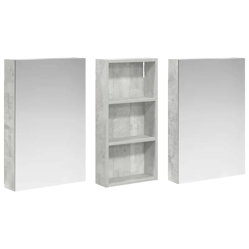 Vonios spintos komplektas su lentyna 3 pcs 110 x 10,5 x 60,5 cm