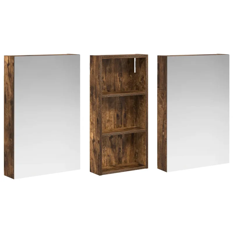 Vonios spintos komplektas su lentyna 3 pcs 110 x 10,5 x 60,5 cm