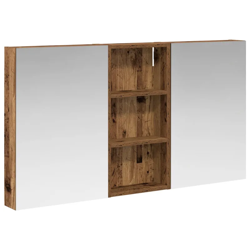 Vonios spintos komplektas su lentyna 3 pcs 110 x 10,5 x 60,5 cm