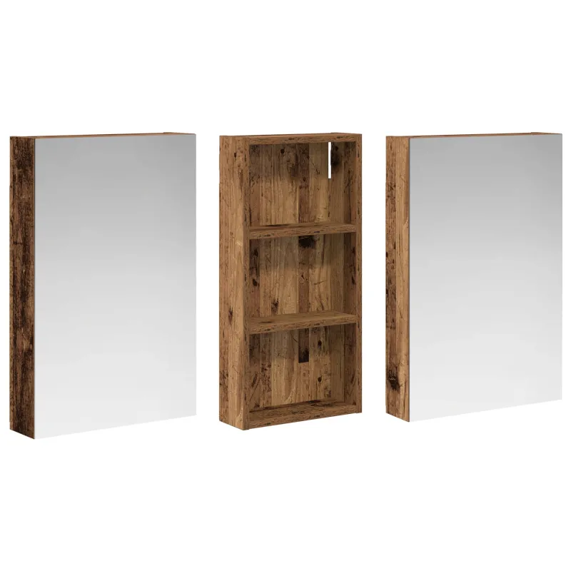 Vonios spintos komplektas su lentyna 3 pcs 110 x 10,5 x 60,5 cm