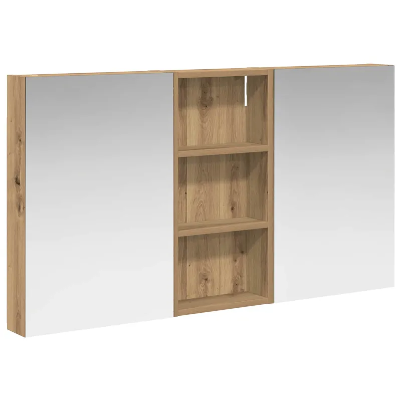 Vonios spintos komplektas su lentyna 3 pcs 110 x 10,5 x 60,5 cm