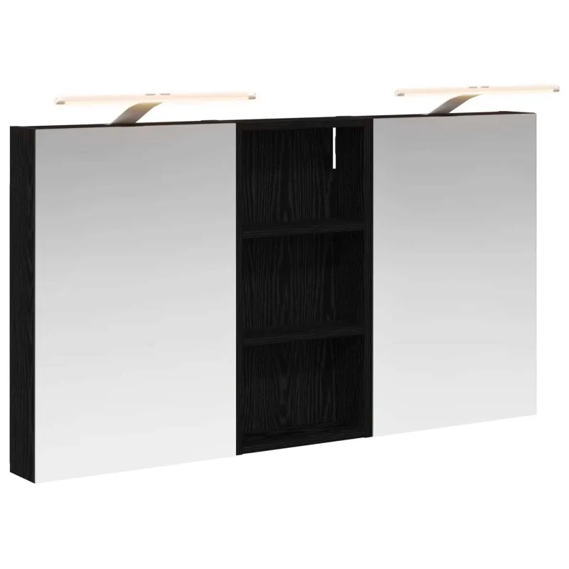 Vonios spintos komplektas su lentyna 3 pcs 110 x 10,5 x 60,5 cm