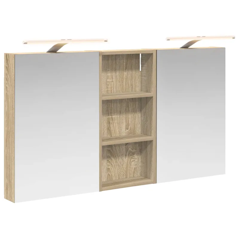Vonios spintos komplektas su lentyna 3 pcs 110 x 10,5 x 60,5 cm
