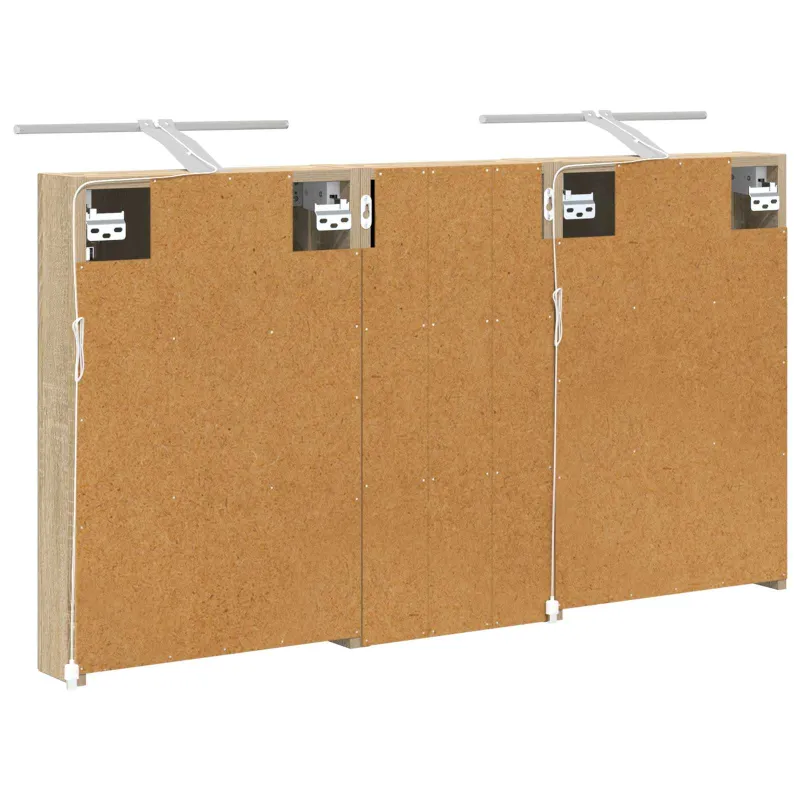 Vonios spintos komplektas su lentyna 3 pcs 110 x 10,5 x 60,5 cm