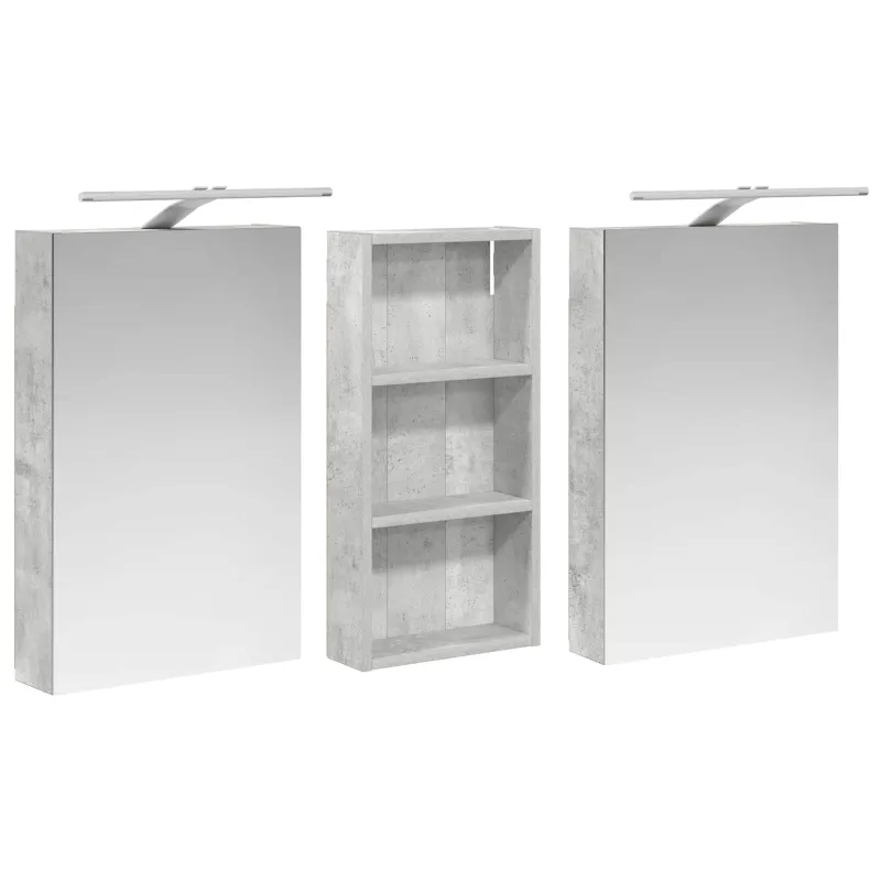 Vonios spintos komplektas su lentyna 3 pcs 110 x 10,5 x 60,5 cm
