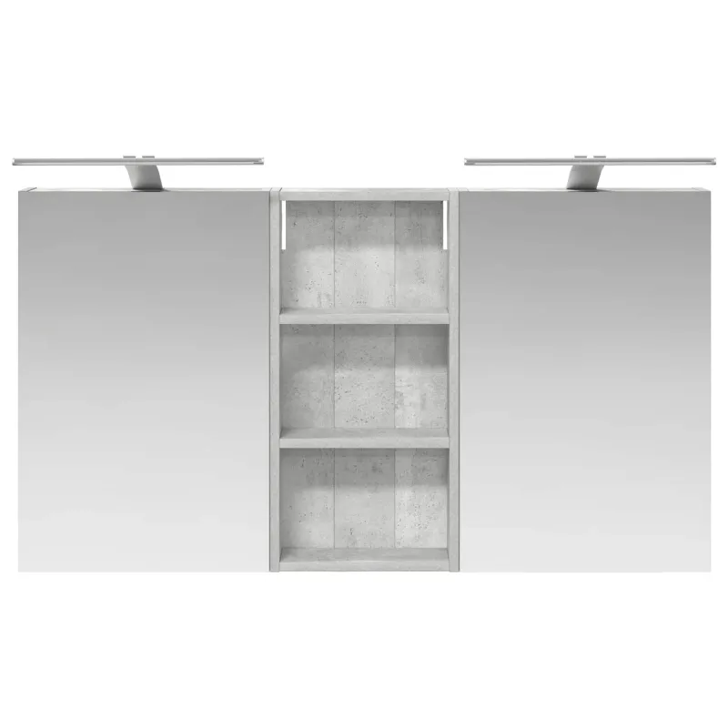 Vonios spintos komplektas su lentyna 3 pcs 110 x 10,5 x 60,5 cm