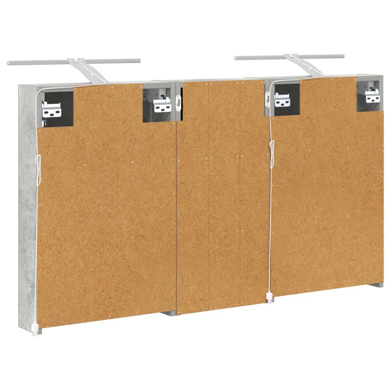 Vonios spintos komplektas su lentyna 3 pcs 110 x 10,5 x 60,5 cm