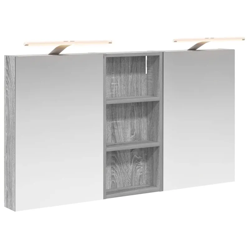 Vonios spintos komplektas su lentyna 3 pcs 110 x 10,5 x 60,5 cm