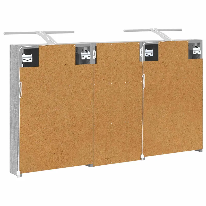 Vonios spintos komplektas su lentyna 3 pcs 110 x 10,5 x 60,5 cm