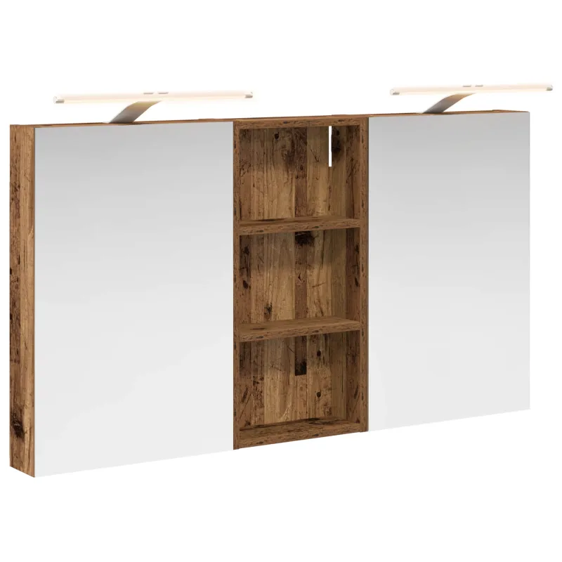 Vonios spintos komplektas su lentyna 3 pcs 110 x 10,5 x 60,5 cm