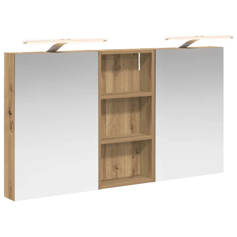 Vonios spintos komplektas su lentyna 3 pcs 110 x 10,5 x 60,5 cm