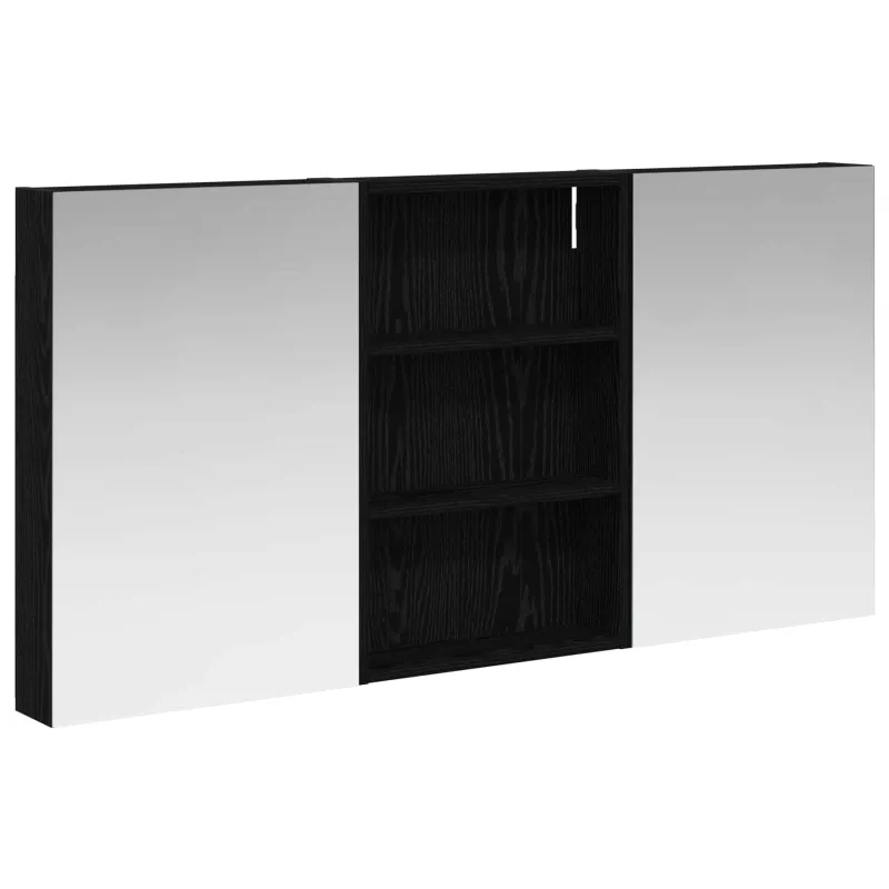 Vonios spintos komplektas su lentyna 3 pcs 120 x 10,5 x 60,5 cm
