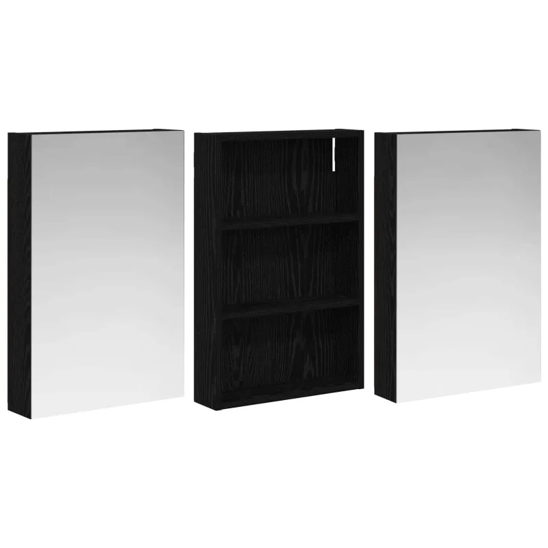 Vonios spintos komplektas su lentyna 3 pcs 120 x 10,5 x 60,5 cm