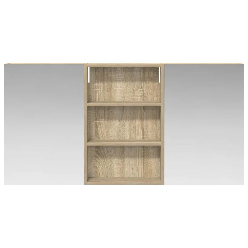 Vonios spintos komplektas su lentyna 3 pcs 120 x 10,5 x 60,5 cm