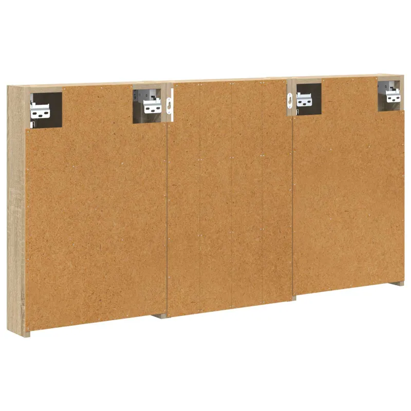 Vonios spintos komplektas su lentyna 3 pcs 120 x 10,5 x 60,5 cm