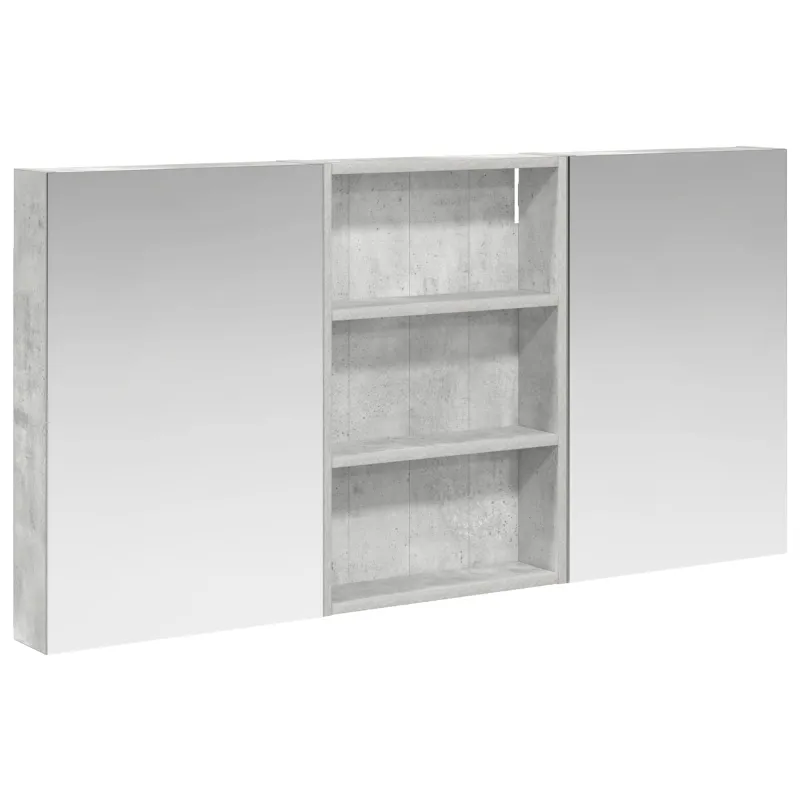 Vonios spintos komplektas su lentyna 3 pcs 120 x 10,5 x 60,5 cm