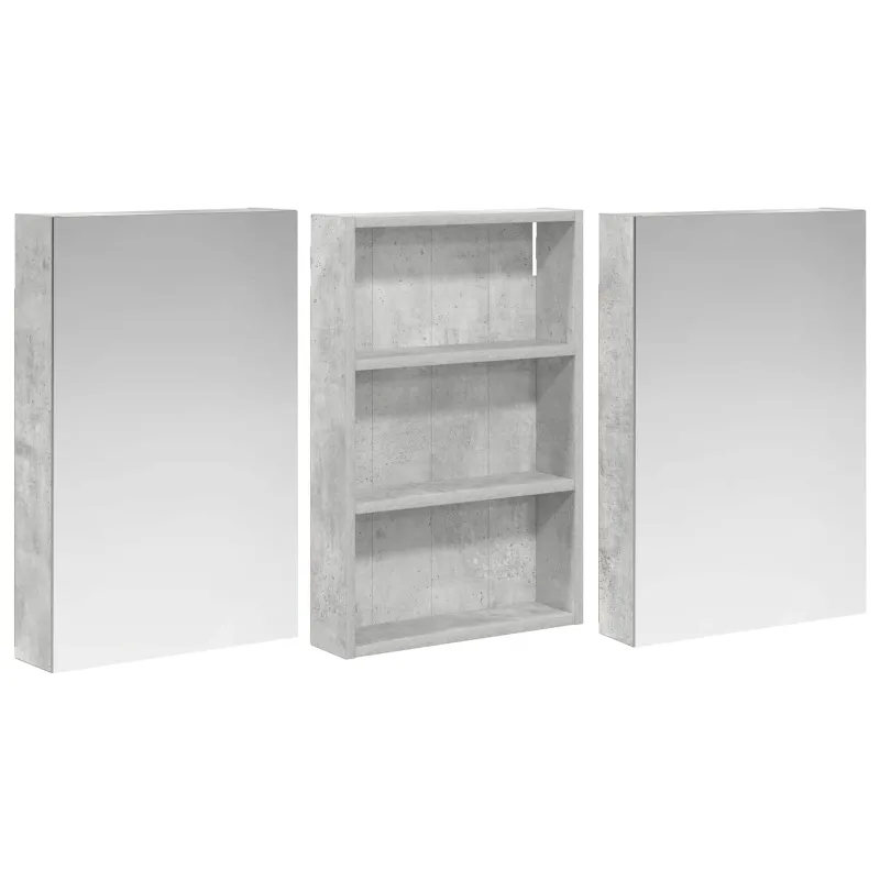 Vonios spintos komplektas su lentyna 3 pcs 120 x 10,5 x 60,5 cm