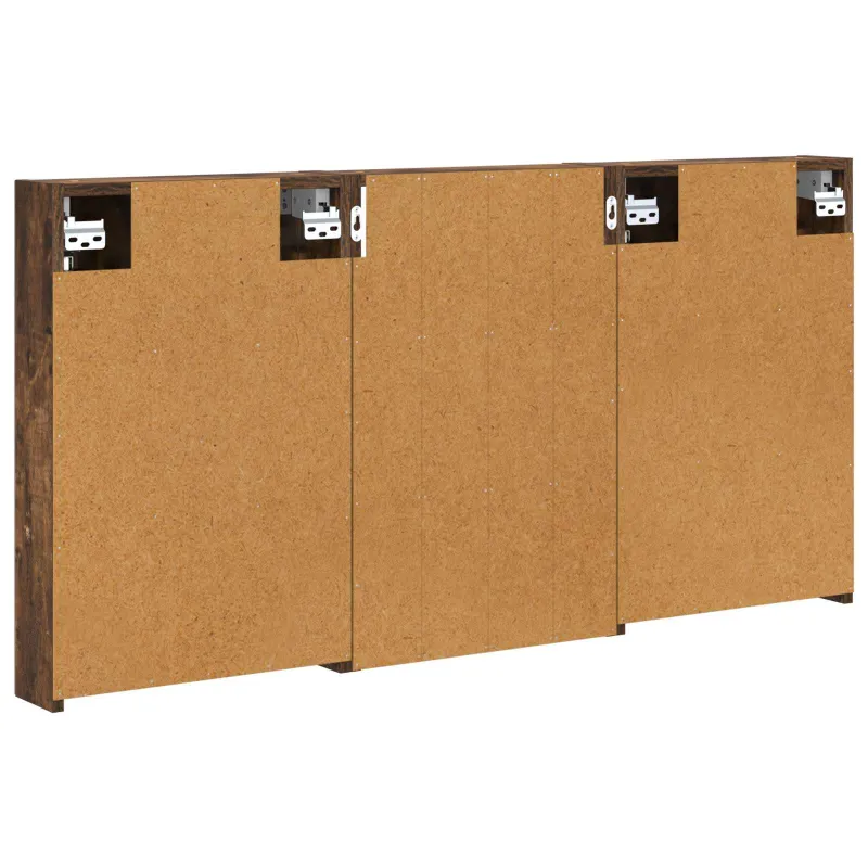 Vonios spintos komplektas su lentyna 3 pcs 120 x 10,5 x 60,5 cm