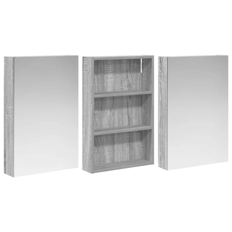 Vonios spintos komplektas su lentyna 3 pcs 120 x 10,5 x 60,5 cm