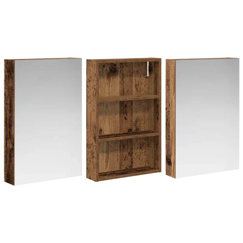 Vonios spintos komplektas su lentyna 3 pcs 120 x 10,5 x 60,5 cm