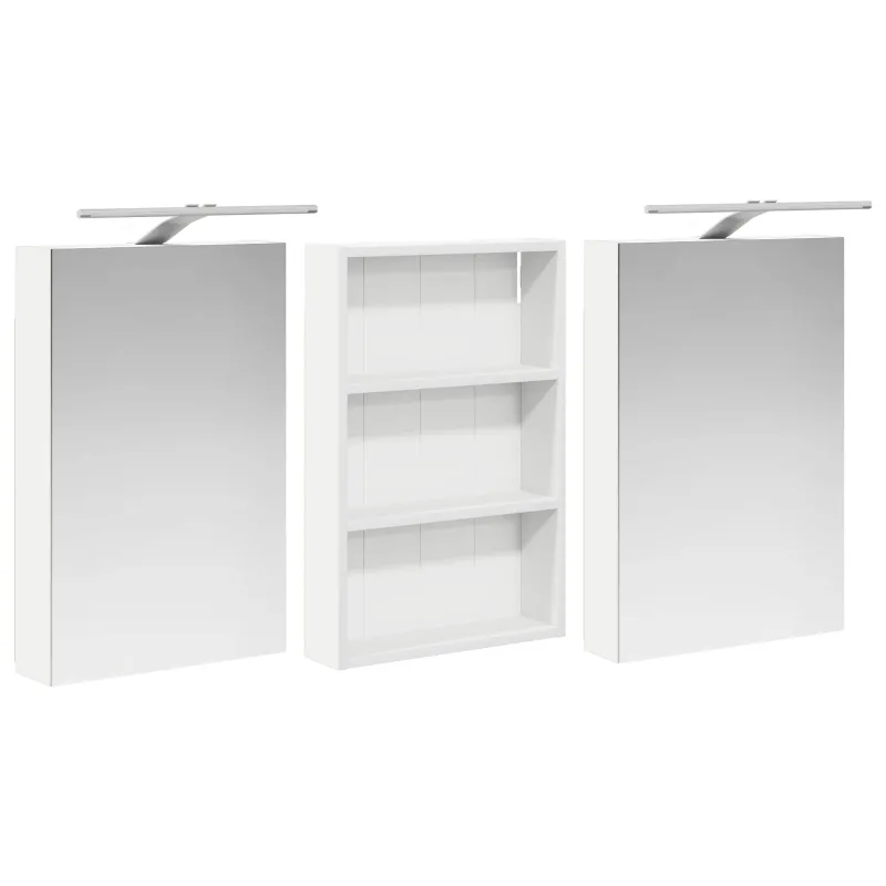 Vonios spintos komplektas su lentyna 3 pcs 120 x 10,5 x 60,5 cm