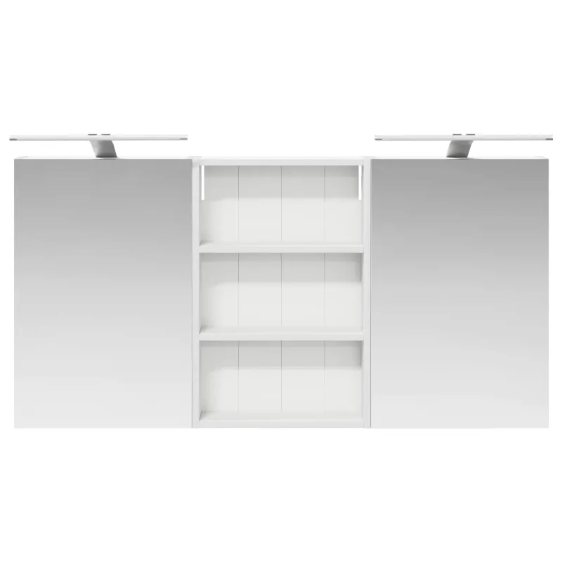Vonios spintos komplektas su lentyna 3 pcs 120 x 10,5 x 60,5 cm