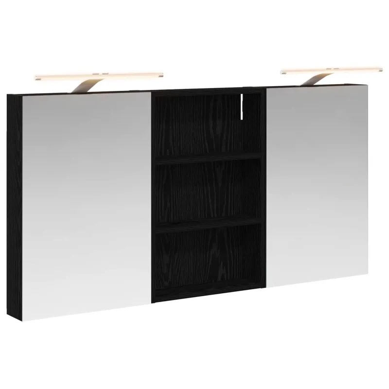 Vonios spintos komplektas su lentyna 3 pcs 120 x 10,5 x 60,5 cm