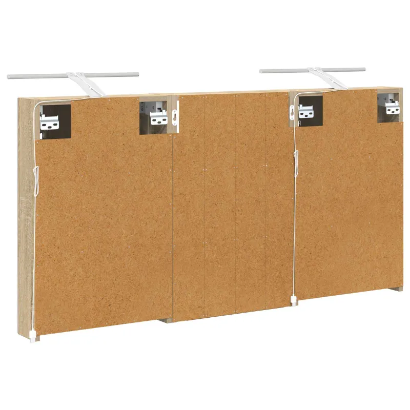 Vonios spintos komplektas su lentyna 3 pcs 120 x 10,5 x 60,5 cm