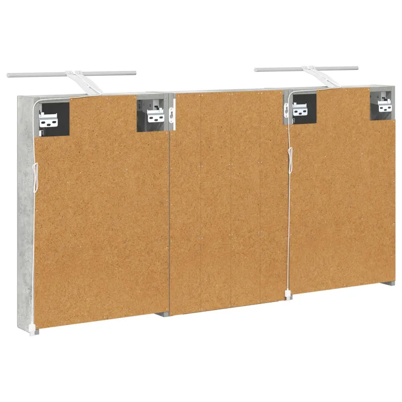 Vonios spintos komplektas su lentyna 3 pcs 120 x 10,5 x 60,5 cm