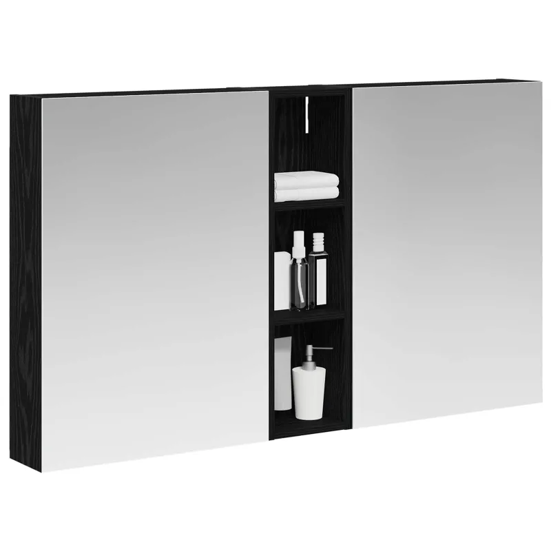Vonios spintos komplektas su lentyna 3 pcs 120 x 14,5 x 70 cm