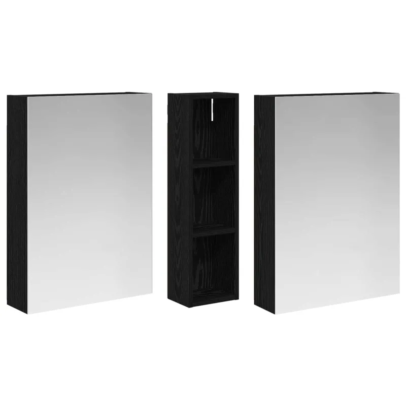 Vonios spintos komplektas su lentyna 3 pcs 120 x 14,5 x 70 cm