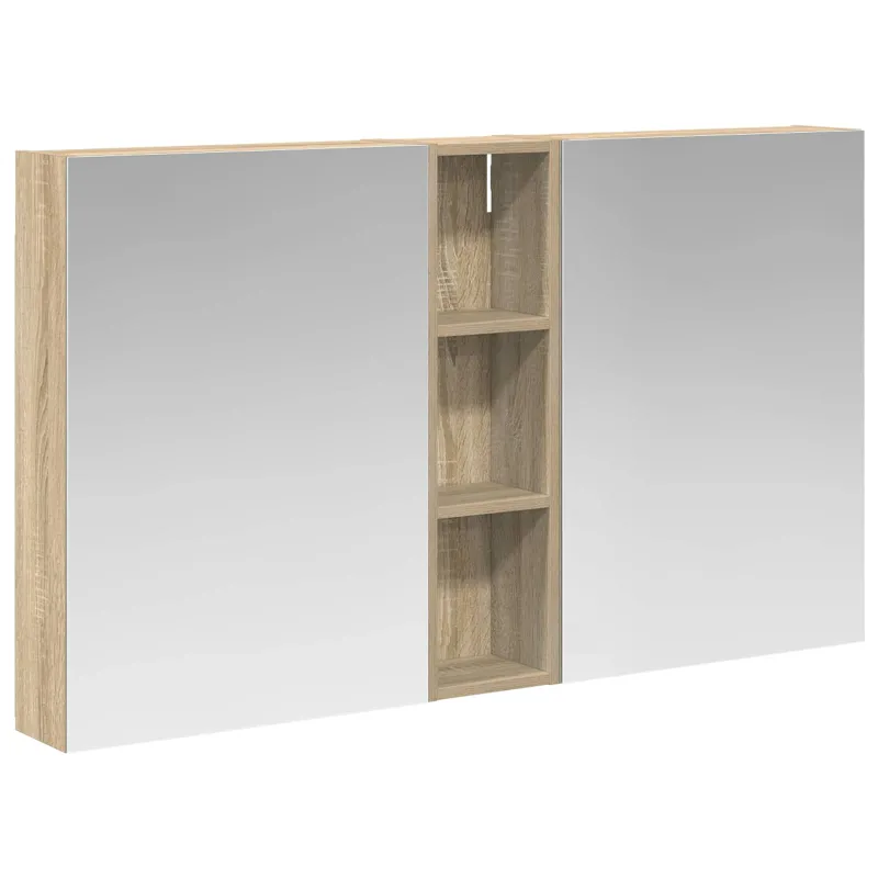 Vonios spintos komplektas su lentyna 3 pcs 120 x 14,5 x 70 cm
