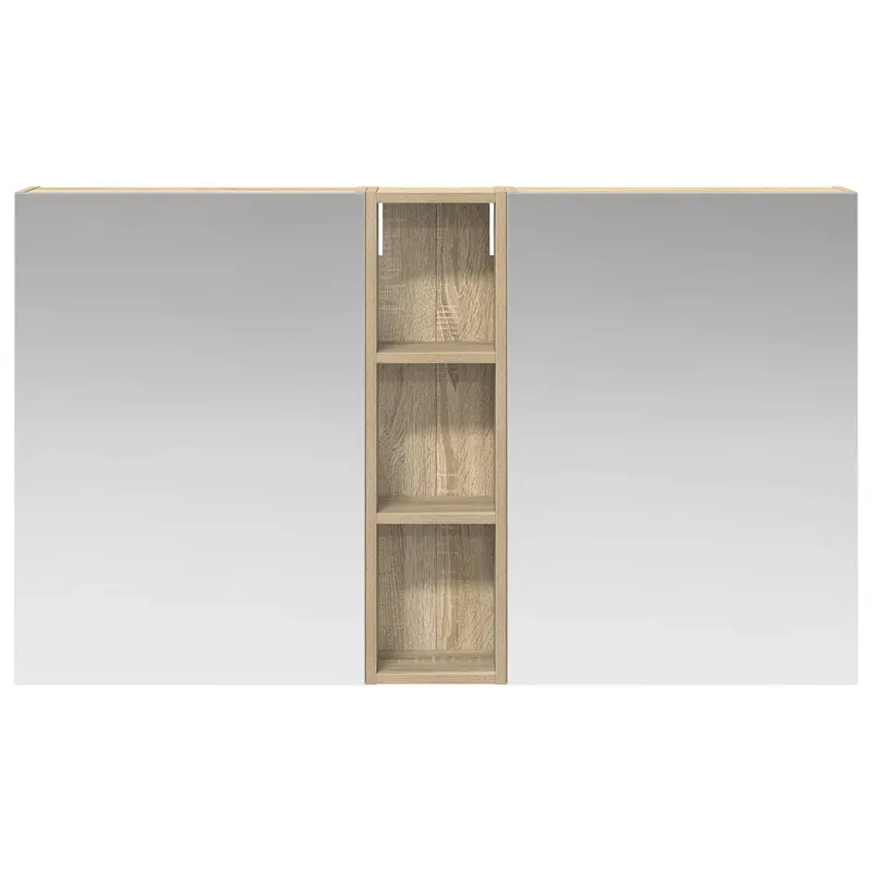 Vonios spintos komplektas su lentyna 3 pcs 120 x 14,5 x 70 cm