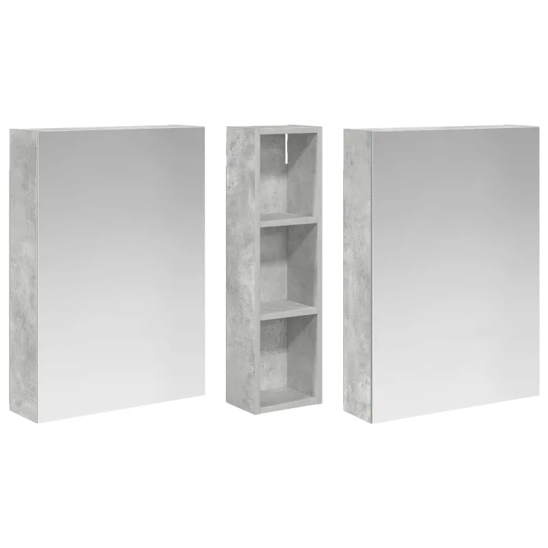 Vonios spintos komplektas su lentyna 3 pcs 120 x 14,5 x 70 cm