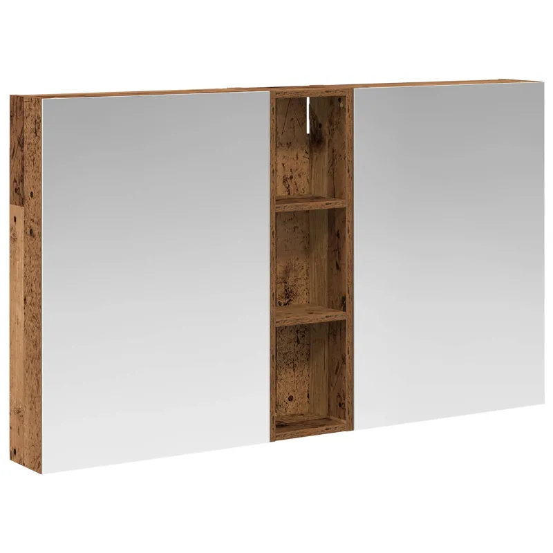 Vonios spintos komplektas su lentyna 3 pcs 120 x 14,5 x 70 cm