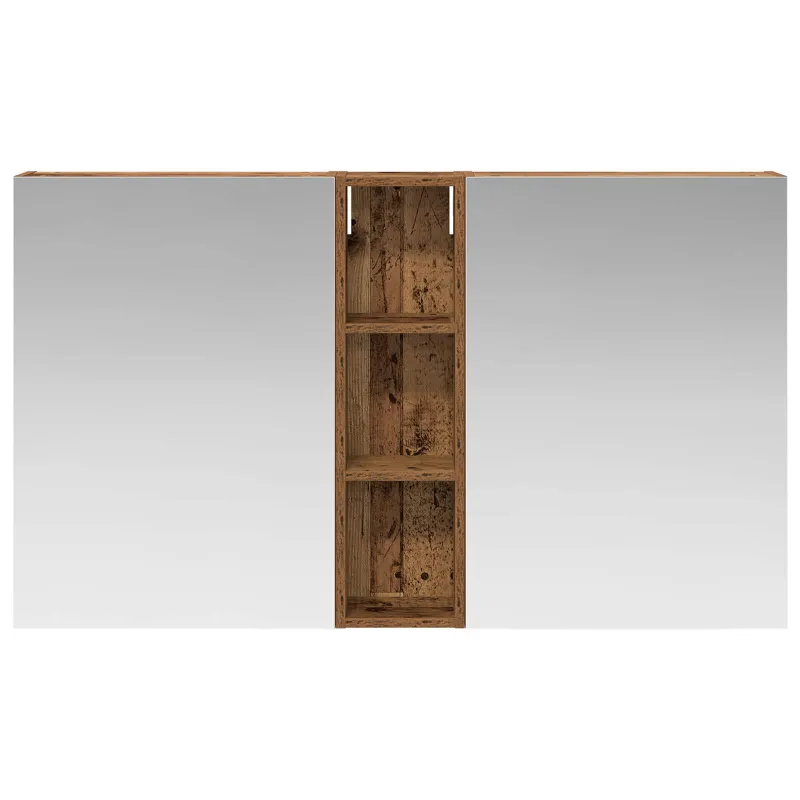 Vonios spintos komplektas su lentyna 3 pcs 120 x 14,5 x 70 cm