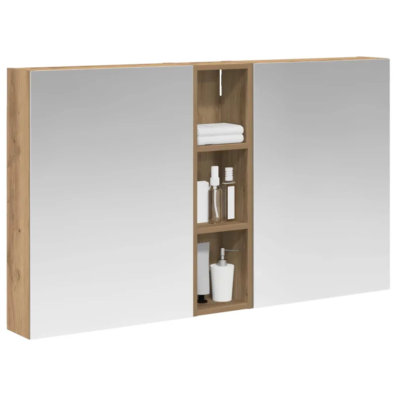 Vonios spintos komplektas su lentyna 3 pcs 120 x 14,5 x 70 cm