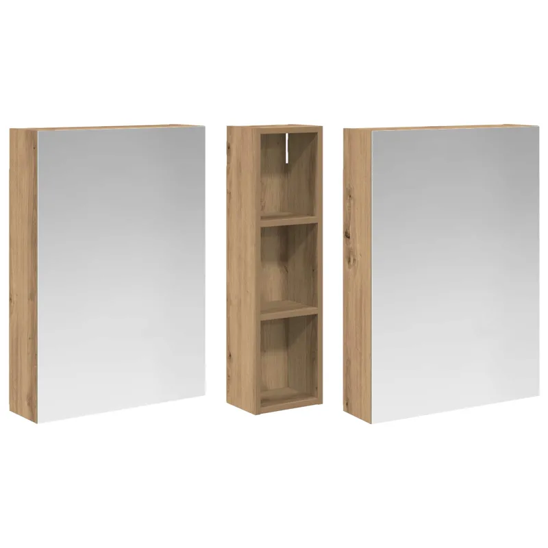 Vonios spintos komplektas su lentyna 3 pcs 120 x 14,5 x 70 cm