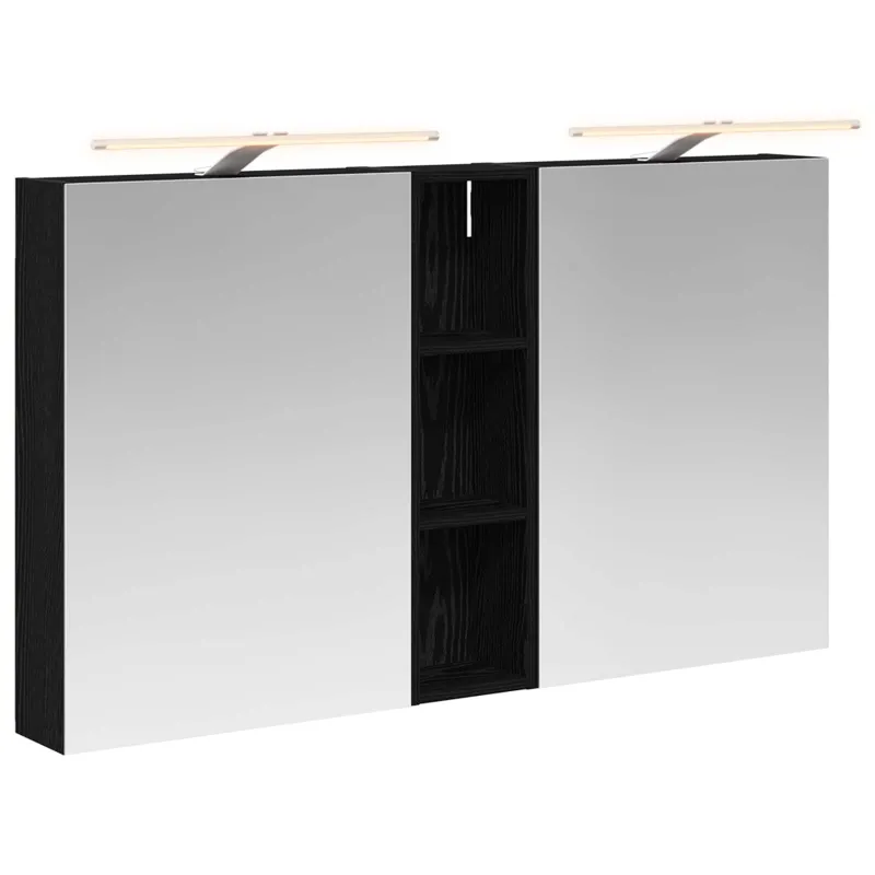 Vonios spintos komplektas su lentyna 3 pcs 120 x 14,5 x 70 cm