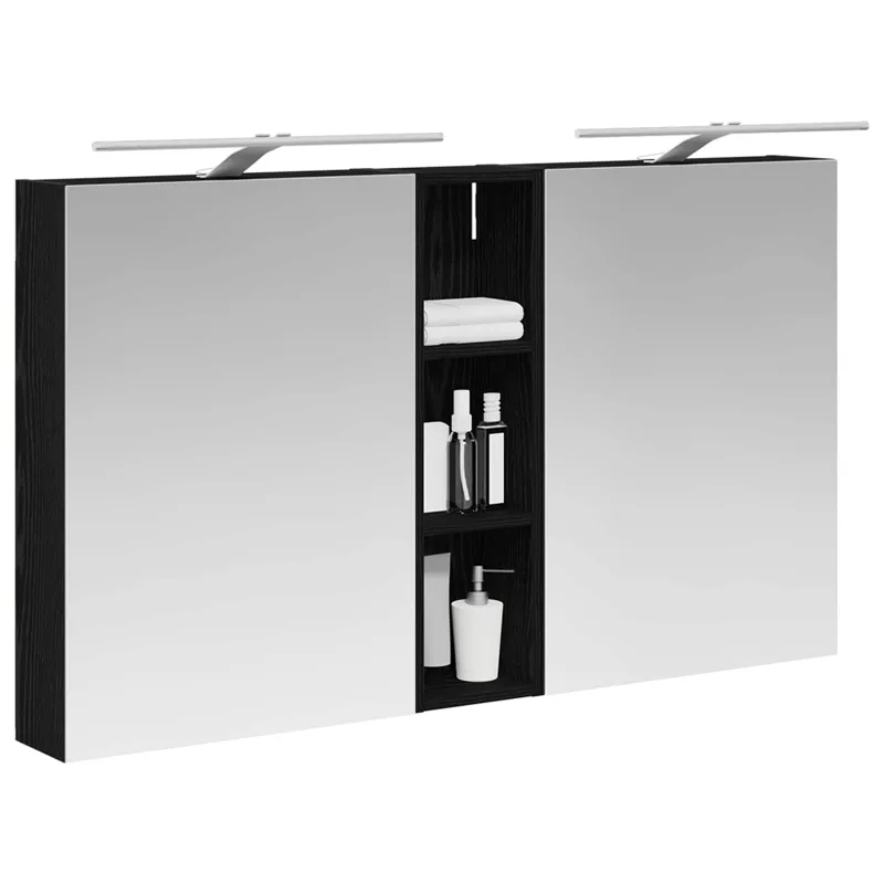 Vonios spintos komplektas su lentyna 3 pcs 120 x 14,5 x 70 cm