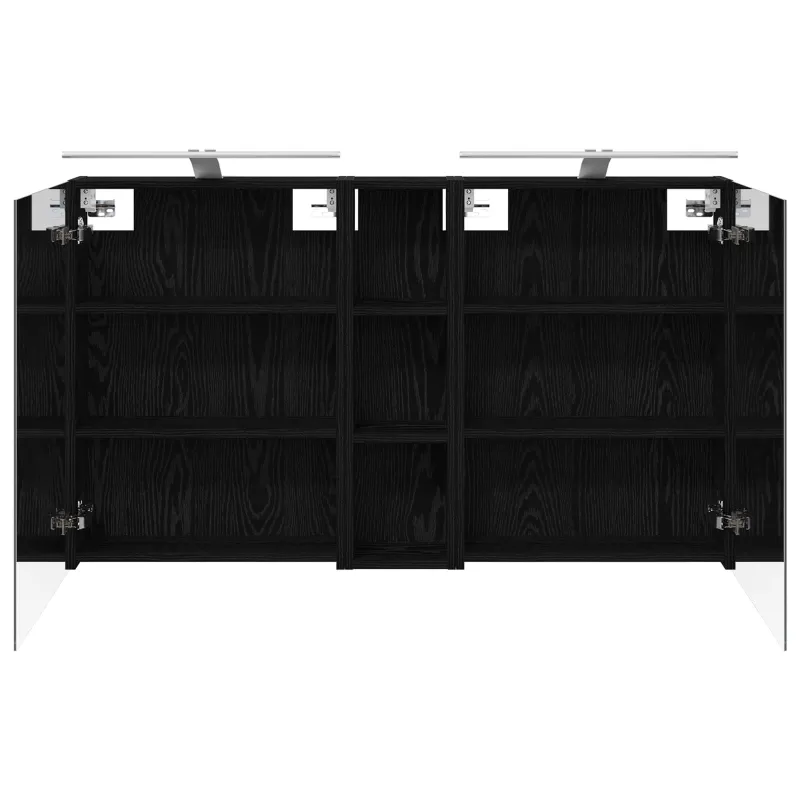 Vonios spintos komplektas su lentyna 3 pcs 120 x 14,5 x 70 cm