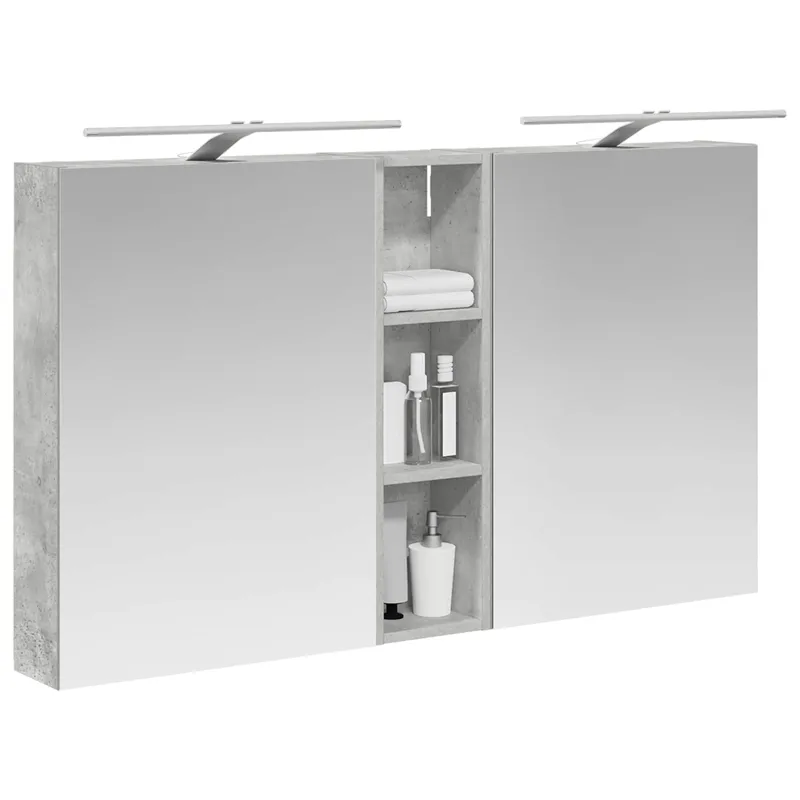 Vonios spintos komplektas su lentyna 3 pcs 120 x 14,5 x 70 cm