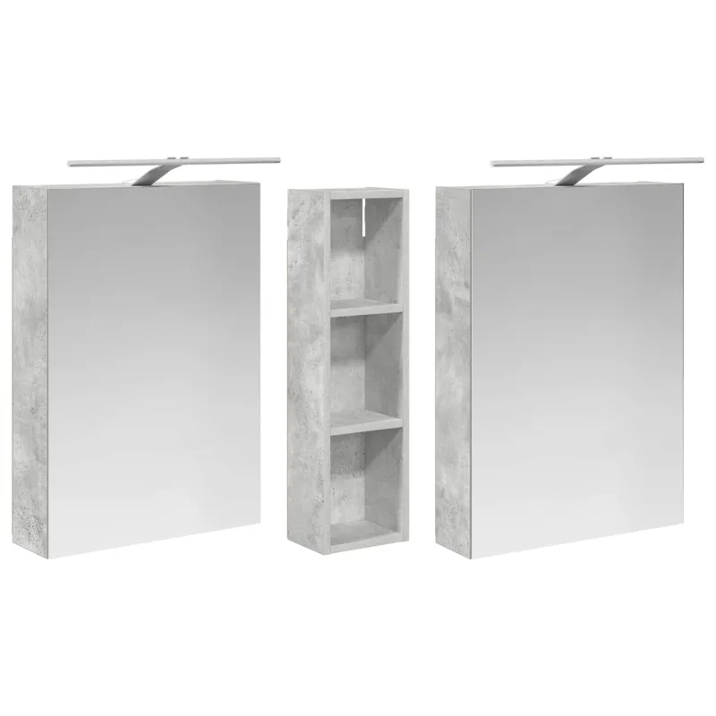 Vonios spintos komplektas su lentyna 3 pcs 120 x 14,5 x 70 cm