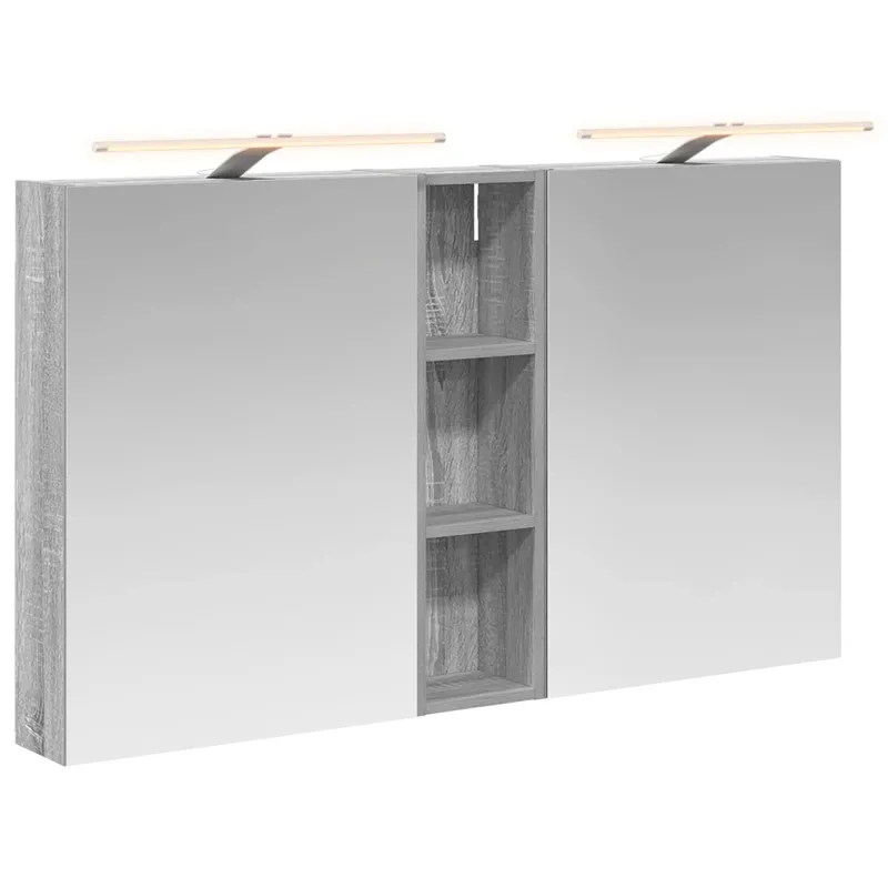 Vonios spintos komplektas su lentyna 3 pcs 120 x 14,5 x 70 cm
