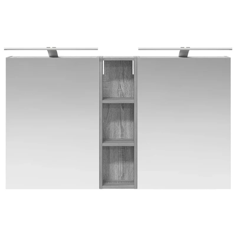 Vonios spintos komplektas su lentyna 3 pcs 120 x 14,5 x 70 cm